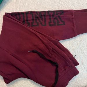 Woman’s pink small joggers. Great condition. Color burgundy.